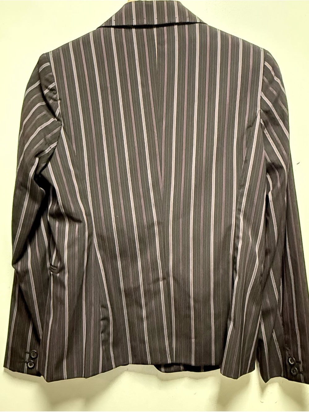 The Limited Black Pinstripe Wide-Leg Suit Pantsuit - Picture 8 of 16